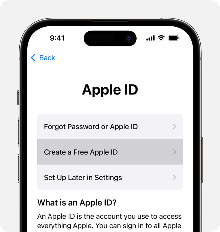 Create Apple Id