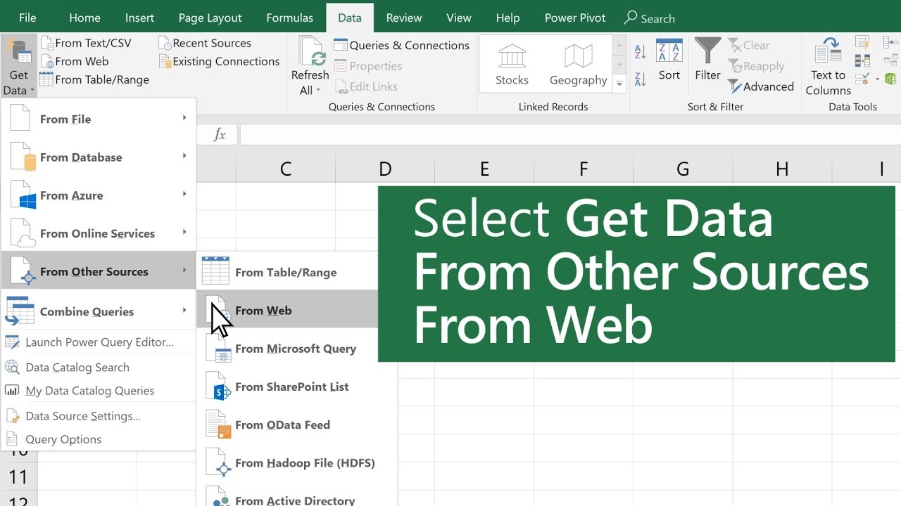 Excel Get Data from Web