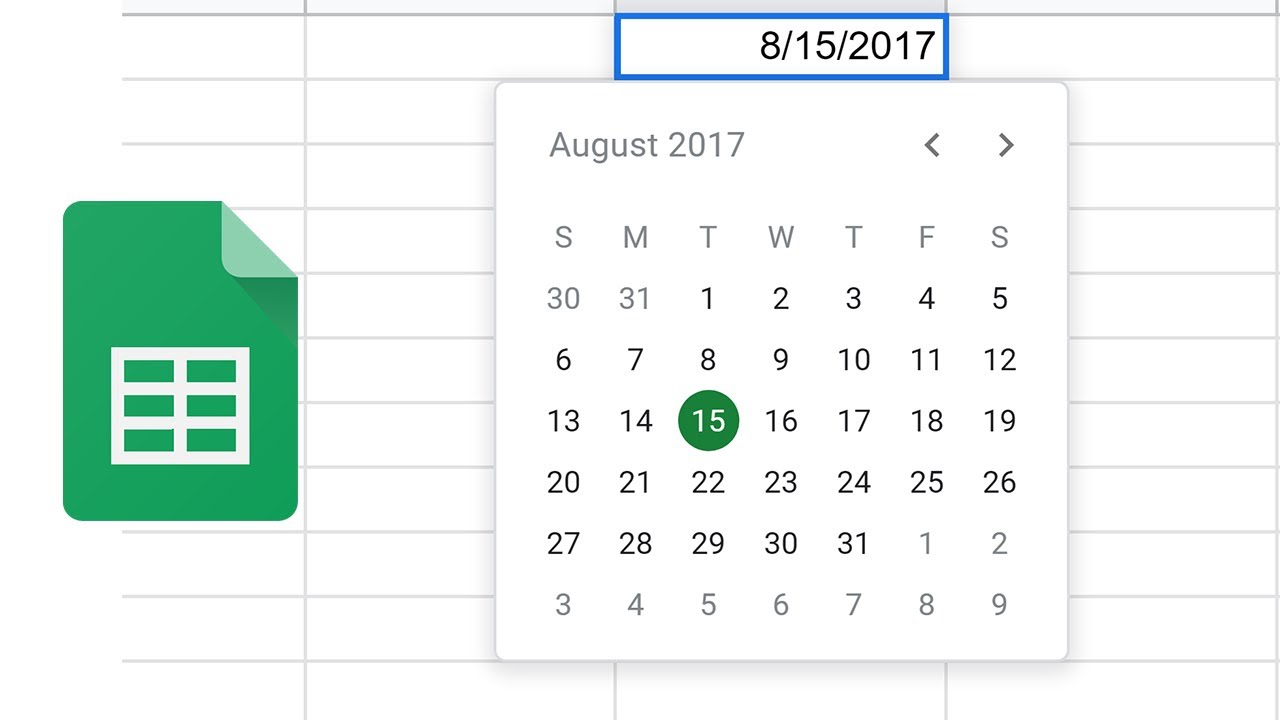 Google Sheets Date Picker