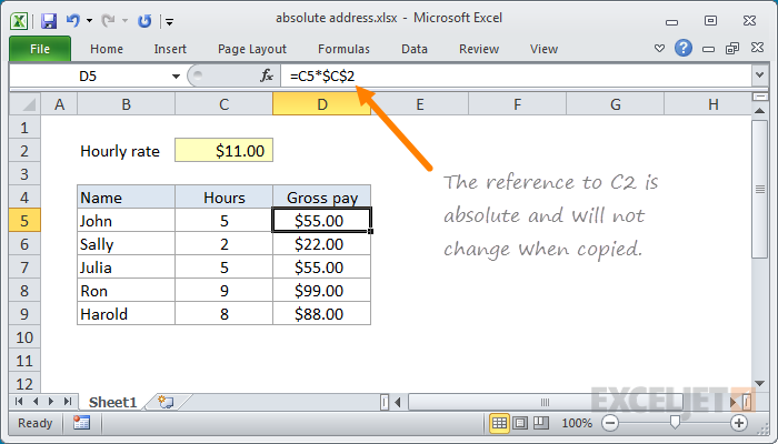 How to Absolute Reference Excel