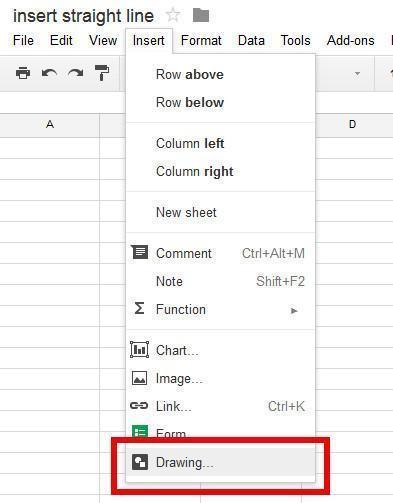 How to Add a Line in Google Sheets