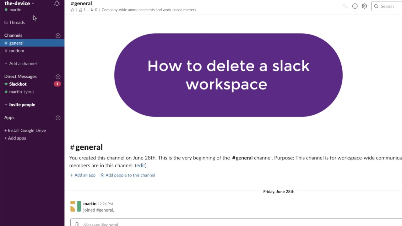 How to Delete Slack Workspace