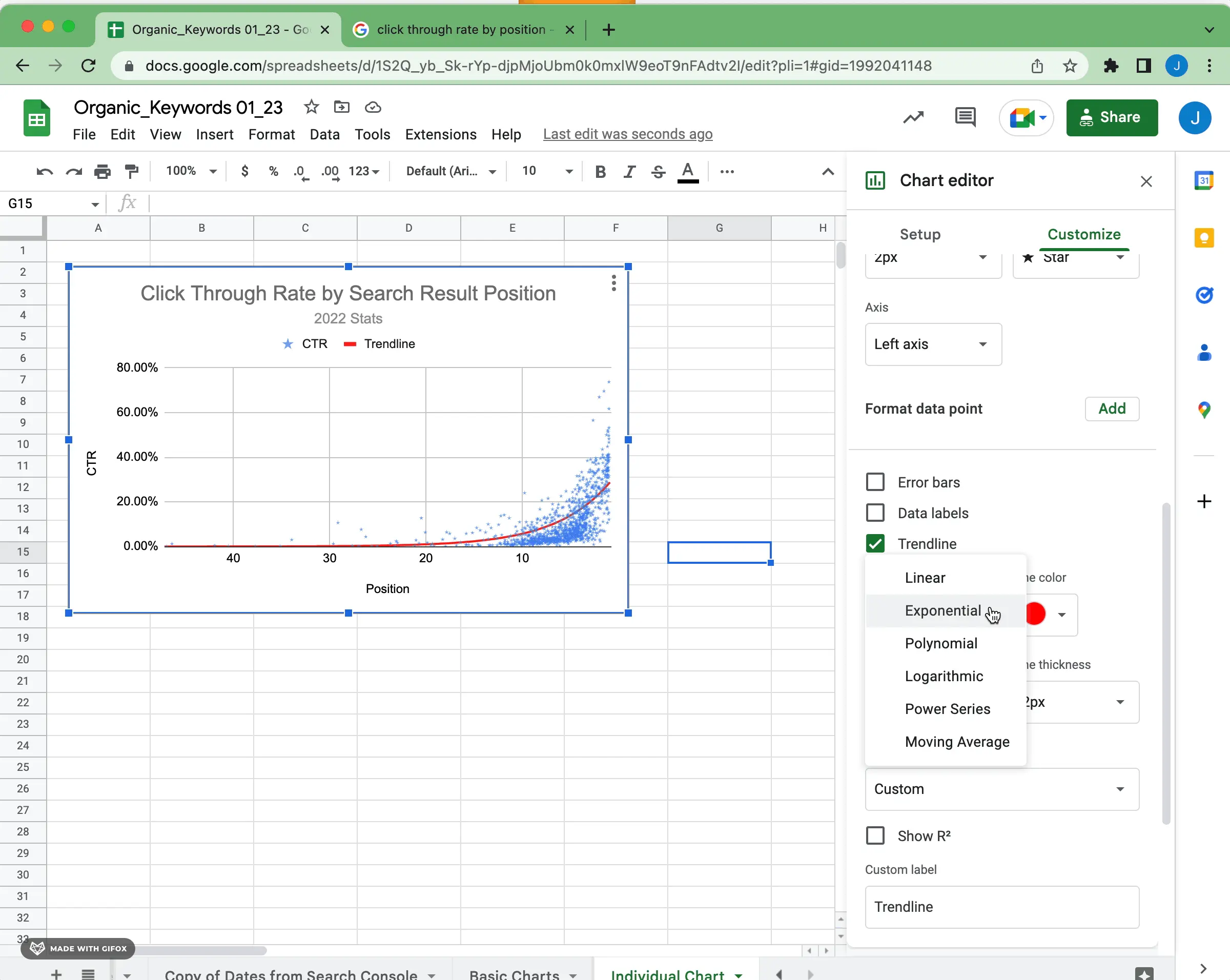 How to Make a Scatter Plot in Google Sheets