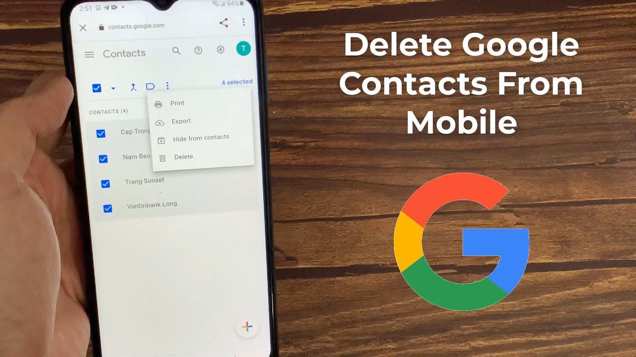 How to Remove Gmail Contacts from Phone