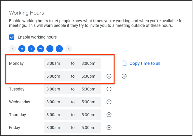 How to Set Working Hours in Google Calendar