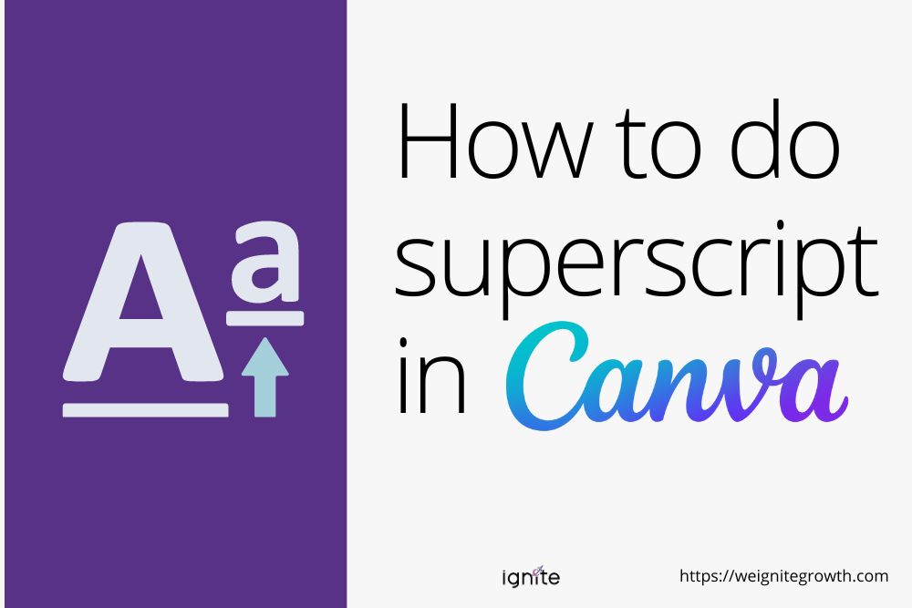 Superscript in Canva